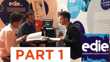 edie editor Luke (right), senior reporter Matt (left) and reporter George (centre) recorded a special two-part episode of the Sustainable Business Covered podcast from the edie Live show floor